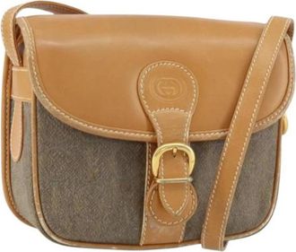 Gucci Pre-owned Vintage Canvas Crossbody Tas - Dames - Vintage Schoudertas - Beige - ONE Size - Vintage
