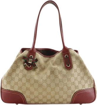 Gucci Pre-owned Handbags, female, Brown, Size: ONE SIZE Pre-owned Princy GG Canvas Tote Bag
