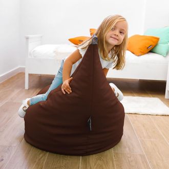 Happers Puff Butaca Polipiel Marr&oacute;n Happers Infantil