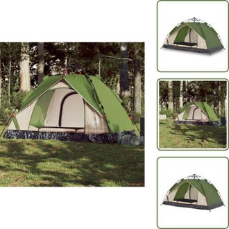 vidaXL Tenda impermeabile - vidaXL Tenda a Cupola da Campeggio 2 Persone Verde a Rilascio Rapido - Tenda con sistema a sgancio rapido