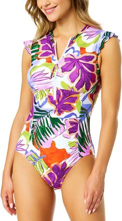 Anne Cole Flutter Zip Front Sun Suit