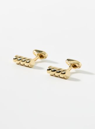 Mon Art Mens Twisted cylinder cufflinks