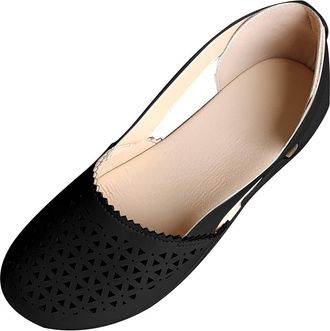 Generic Flats Shoes for Women Leather Moccasins Closed Toe Wedge Sandals Summer Orthopedic Beach Outdoor Walking Slippers Ballet Vintage Wide Fit Slides Loafe