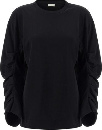Dries Van Noten Long Sleeve T-Shirts, female, Black, S, Heynas T-Shirt