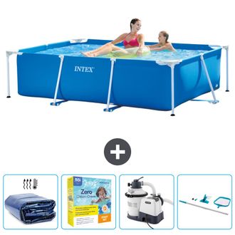 Intex Piscina Con Estructura Rectangular - 220x150x60 Cm - 7-piezas Scb72
