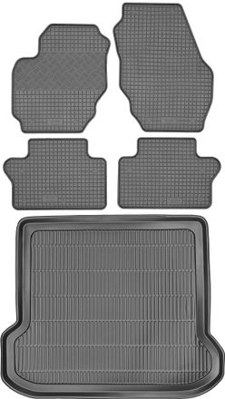 OEM Juego De Alfombrillas De Goma Para Coche Y Alfombrilla Para Maletero Para Volvo Xc70 Ii Estate (2011-2016)