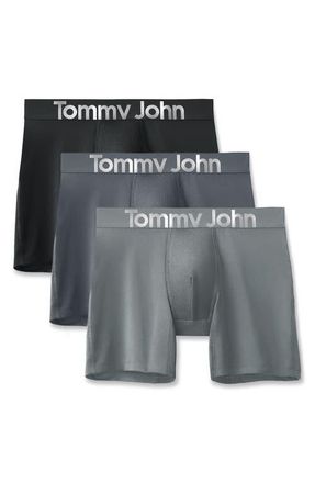 Tommy John 3-Pack 360 Sport Micro 6-Inch boxer Briefs in Black, Turbulence, Monument at Nordstrom, Size Small