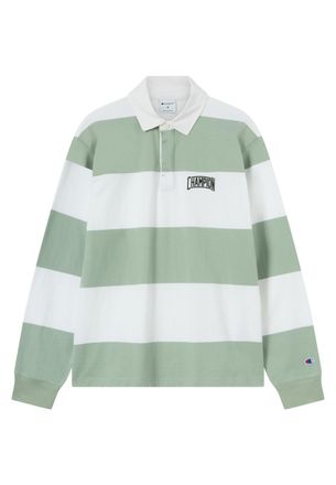 Champion Langarm-Poloshirt CHAMPION COLLEGE Striped Heavy Jersey Polo, Herren, Gr. XXL, ige, wht, Obermaterial: 100% Baumwolle, normal, Rundhals, Shirts Langar