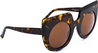 Andy Wolf Handgemaakte Acetaat Zonnebril - Heren - Zonnebrillen - Bruin - ONE Size - Wol - Accessoires