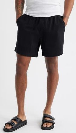 Open Edit Drawstring Pull-On Resort Shorts in Black at Nordstrom Rack, Size X-Large