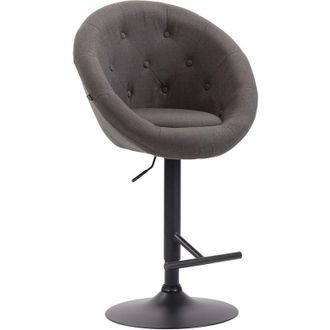 Clp Taburete de bar London V2 en tela Gris oscuro Negro