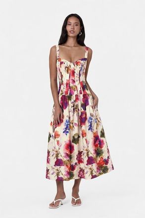 Nicholas Makenna Floral Dress in Watercolor Flora at Nordstrom, Size 10
