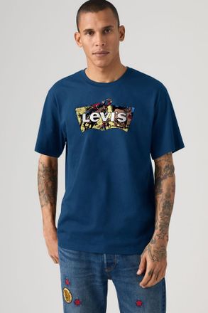 Levi's Relaxed Fit Tee - Hombre - 2XL - Blue / Navy Peony