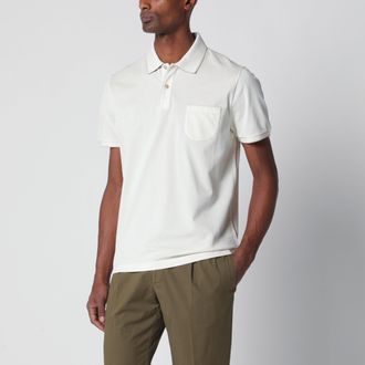 Loro Piana Polo Regatta bianca in cotone elasticizzato
