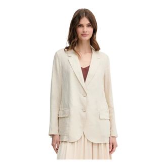 Benetton Dames, Jassen, Beige, Maat: XS Linnen