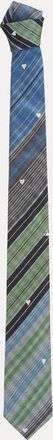 Vivienne Westwood Tie 7cm Herringbone Stripe Light Blue Men