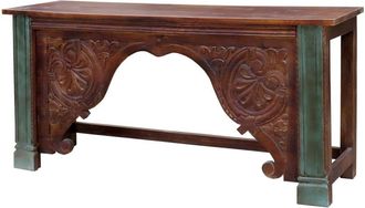 Wanderlust Deco Recibidor-consola de madera marrón 187x43x86