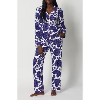 Bedhead Pajamas Print Stretch Organic Cotton Pajamas in Angelina Floral at Nordstrom, Size X-Large
