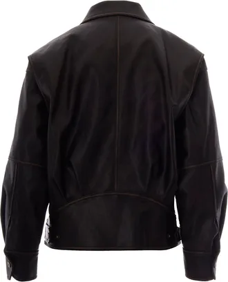 Liu Jo Womens Bomber Jacket Deep Brown Polyester