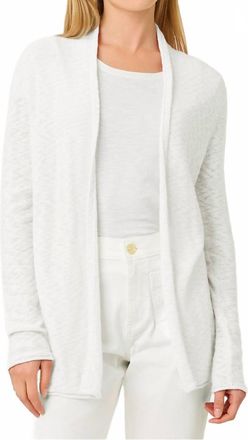 Lilly Pulitzer Faretta Long Length Cardigan In Resort White