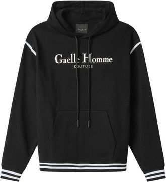 Ga&euml;lle Paris Zwarte Voorkant Logo Hoodie Katoen - Heren - Hoodies - Zwart - 2XL - Katoen - Hoodies & sweatvesten