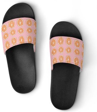 Generic Orange Slices Shower Shoes Slipper for Women Men Beach Slippers Quick Drying Non Slip Open-Toe Sandals