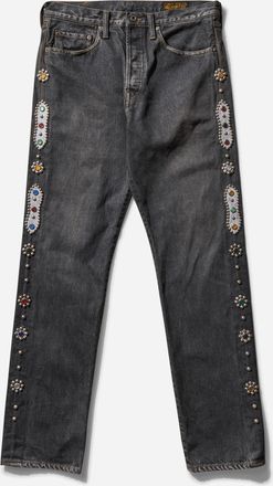 KAPITAL Men s 14oz Denim 5P Monkey Cisco (Studs) Black