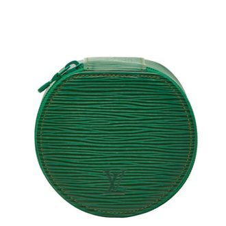 Louis Vuitton Borneo Green Leather Pouch (Pre-Owned)