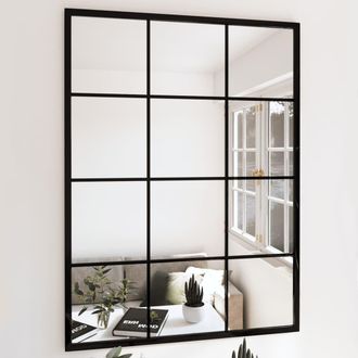 Berkfield Home Wall Mirrors 2 pcs Black 80x60 cm Metal
