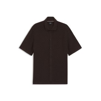 BOSS Regular-fit shirt in knitted cotton
