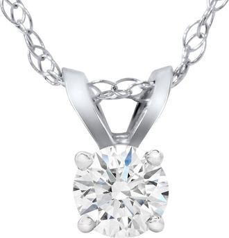 Pompeii3 1/4 Carat Solitaire Lab Grown Diamond Pendant 14K White Gold