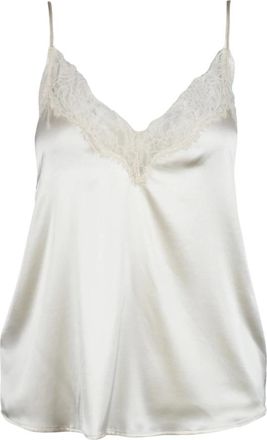 Pinko Canotta in Seta - - Tops - Donna - Bianco - L