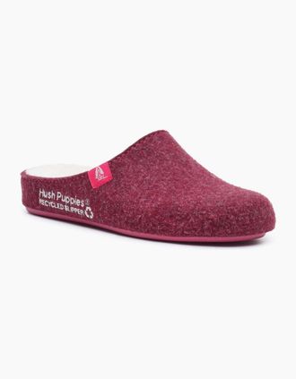 Hush Puppies Womens Hush Puppies The Good Slipper Polyester Womens Bordeaux Slippers - Red - Size: 6