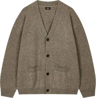 TOMBOY speckle-knit buttoned cardigan - Green