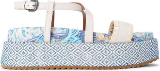 Kurt Geiger Womens Leather Chelsea Flatform Sandal Sandals - Blue - Size UK 6