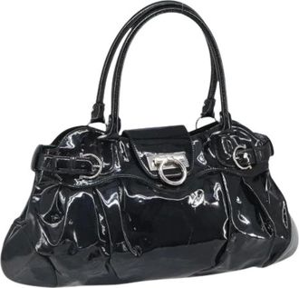 Ferragamo Pre-owned Handbags, female, Black, Size: ONE SIZE Pre-owned Leather Handbag