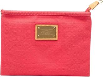 Louis Vuitton Pre-owned Clutches, female, Pink, Size: ONE SIZE Pre-owned Canvas Pouch