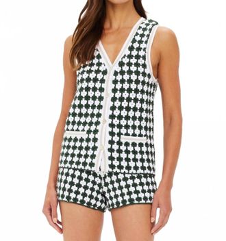 The Upside Portobello Watson Crochet Vest In Green