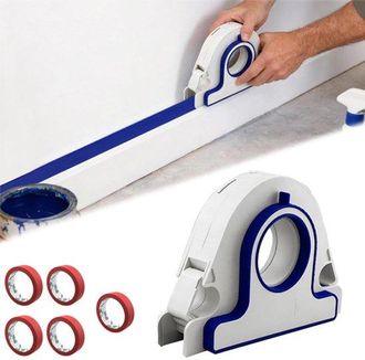 No Brand Juego De 6 Piezas Para Aplicar Cinta Adhesiva Con 5 Rollos De Cinta Roja De 25 Mm - Soporte Port&aacute;til