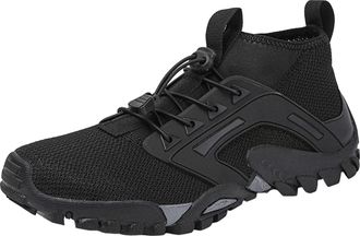 Generic Wide Fit Trainers Men, Hiking Shoes Mens Lightweight, Walking Trainer Lace Up Sport Shoe Quick Dry Trekking Shoes Non-Slip Outdoor Shoe Breathable Cas