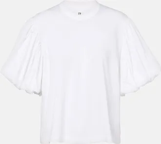 Comme Des Gar&ccedil;ons Puff-sleeve cotton jersey T-shirt