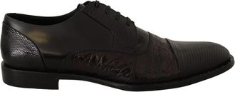 Dolce & Gabbana Zwarte leren exotische huiden formele schoenen - Heren - Nette schoenen - Zwart - 39 EU - Leer - Schoenen