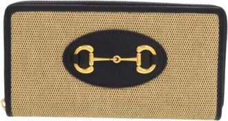 Gucci Pre-owned Wallets, female, Beige, Size: ONE SIZE Pre-owned Canvas Wallet