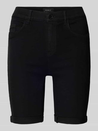 Only Slim Fit Jeansshorts mit fixiertem Umschlag Modell RAIN in Black, Gr&ouml;&szlig;e XL