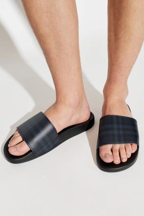 Burberry Furley Slides, Mens, Black