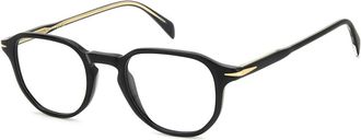 Eyewear by David Beckham Rechthoekige Zonnebril - Heren - Brillen - Zwart - 49 MM - Accessoires