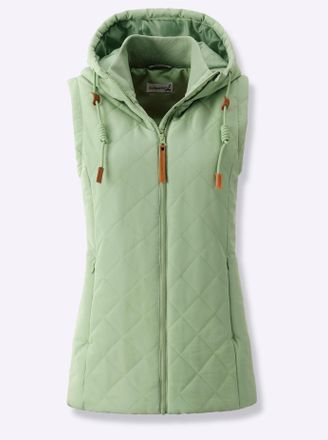 Casual Looks Steppweste CASUAL LOOKS, Damen, Gr. 40, gr&uuml;n (eucalyptus), 100% Polyester, Wattierung:100% Polyester, unifarben, Westen Steppweste