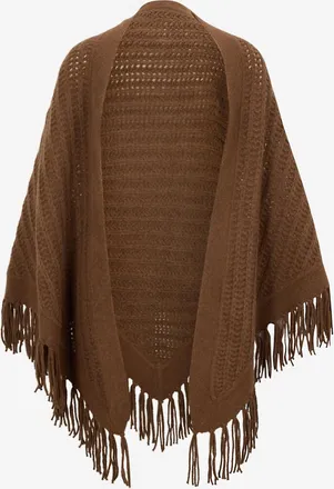 Hemisphere Dreieckiger Strick-Cape mit Fransen