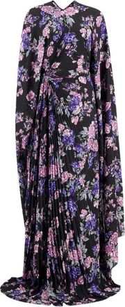 Balenciaga Wildbloemen Boeket Maxi Jurk - Dames - Maxi kleedjes - Veelkleurig - S - Polyester - Kleedjes