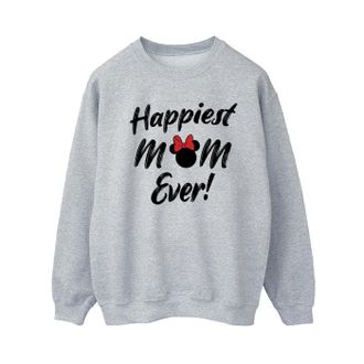 Disney Dames/Dames Minnie Mouse Happiest Mom Ever Sweatshirt (Sportgrijs)